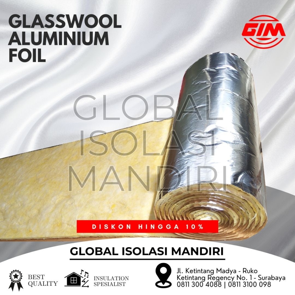 Glasswool Foil Untuk Peredam
