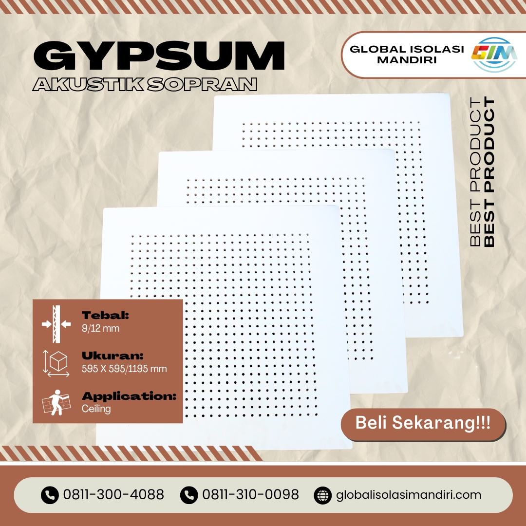 Gypsum Sopran Acoustic 9mm