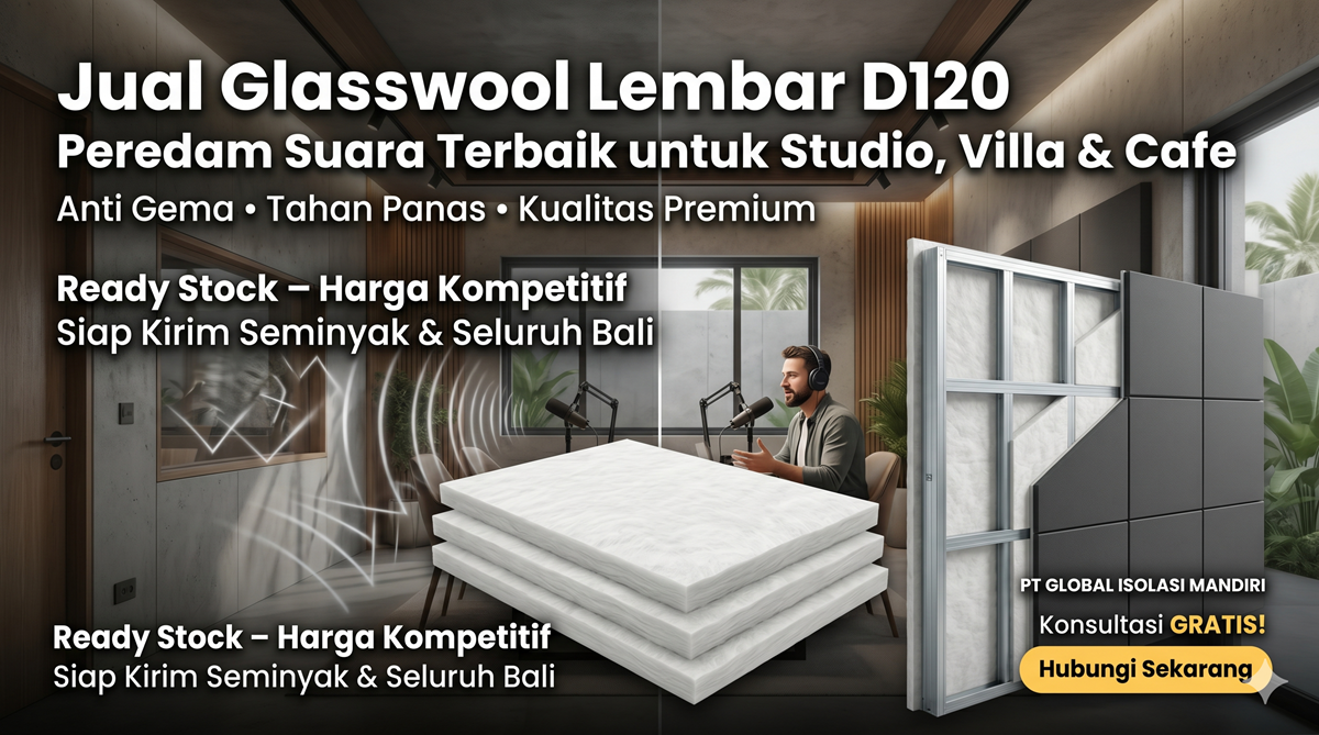 Jual Glasswool Lembar Peredam