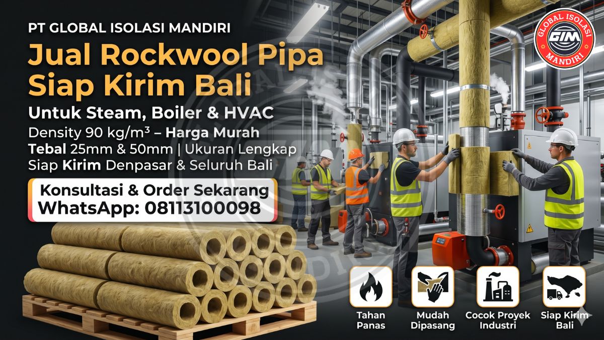 Rockwool Pipa Siap Kirim Bali