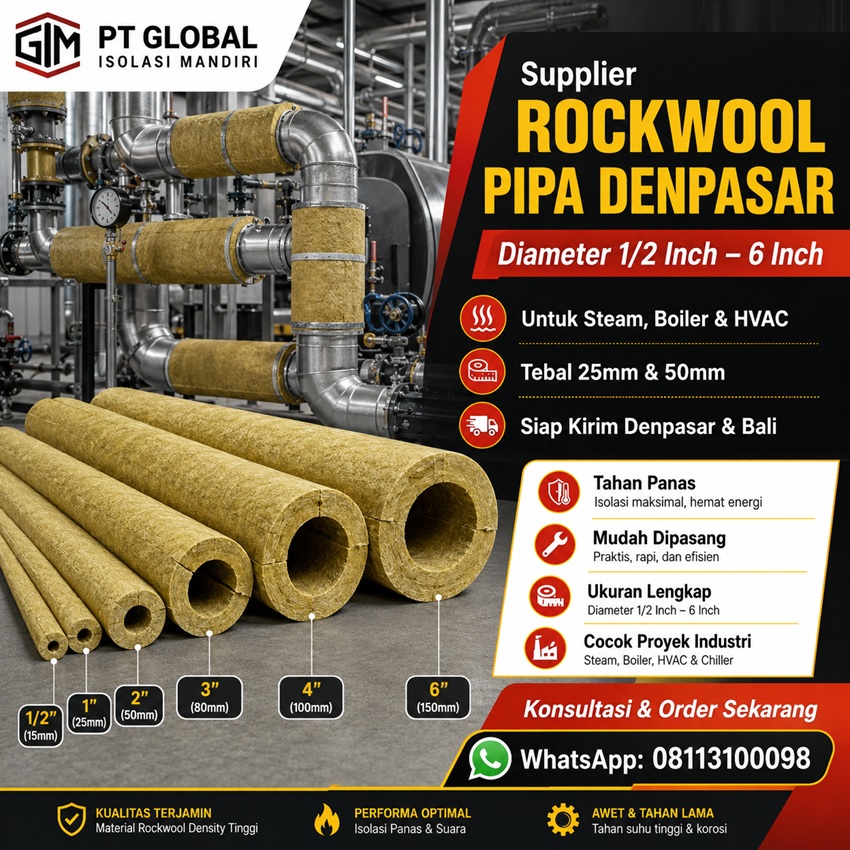 Jual Rockwool Pipa Bali